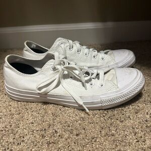 Converse Low Top Canvas Sneakers in White